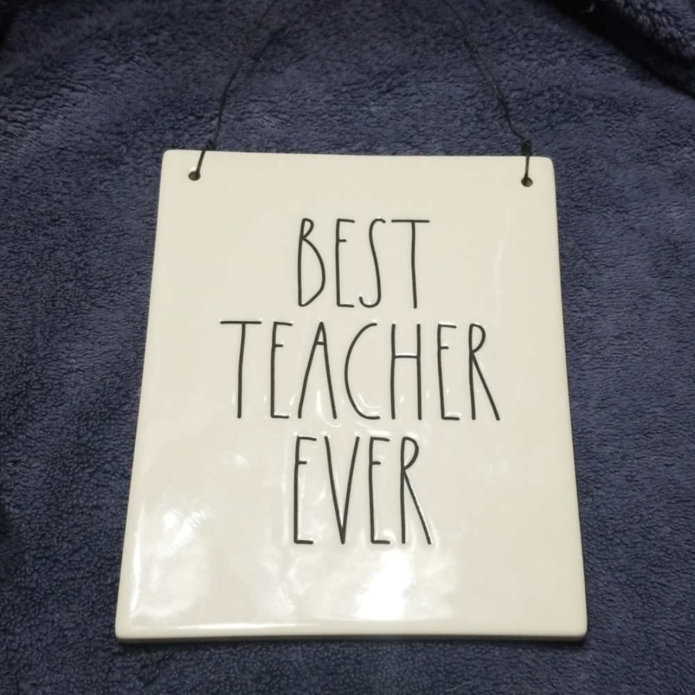 Rae Dunn Best Teacher Ever Wall Hanging